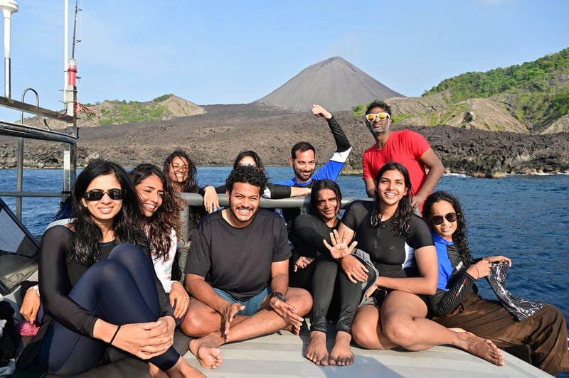 Tidal pools and sunset reef exploration walk